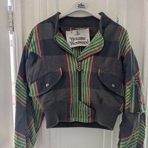 Vivienne Westwood Cynthia Bomber Jacket in Combat Tartan, Small